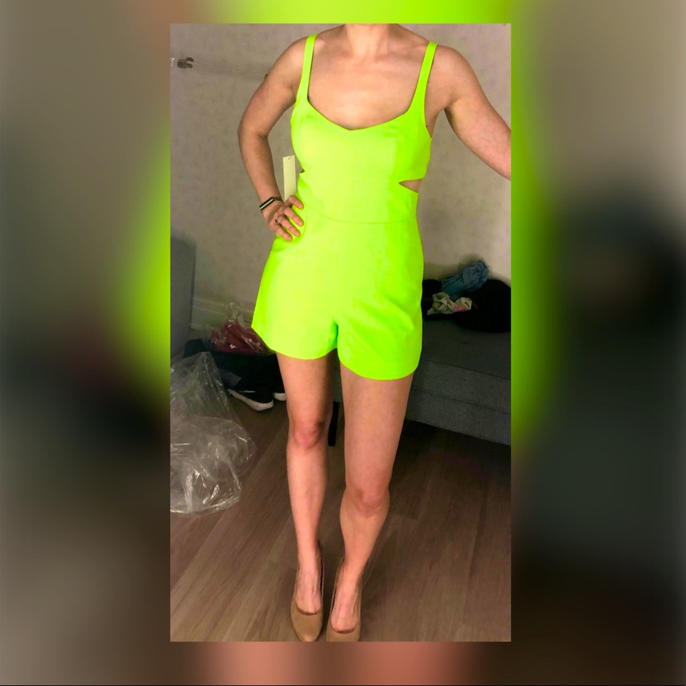 JAYGODFREY Neon Green Romper, New with Tag, 6